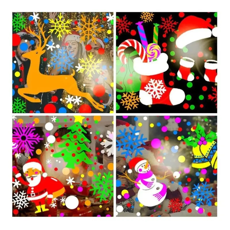 Projetor Luz Natal LED Bivolt RGB Dinâmica Transparente Projeção Para Natal | Compre 1 e Leve 2