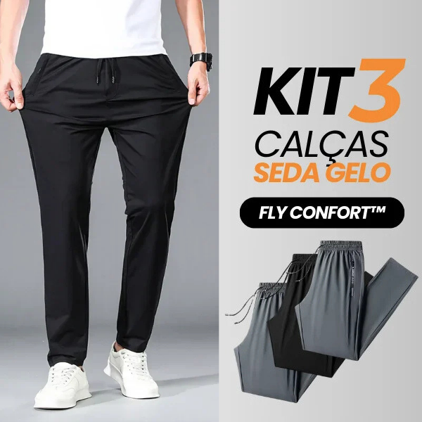 3 Calças pelo Preço de 1 - Calça Flex Confort Premium - (Oferta expira à meia-noite)