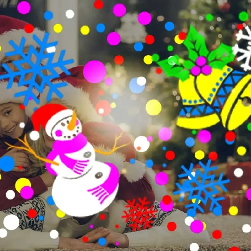 Projetor Luz Natal LED Bivolt RGB Dinâmica Transparente Projeção Para Natal | Compre 1 e Leve 2